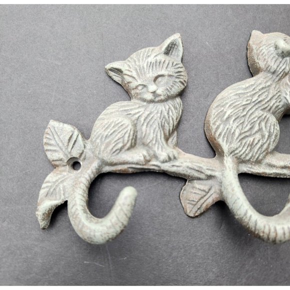 Cats Kittens With 4 Hooks Hangers For Wall Coat Key - Picture 2 of 14